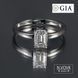 Кольцо с бриллиантом 1 карат октагон D/VS1 750 золото GIA сертификат