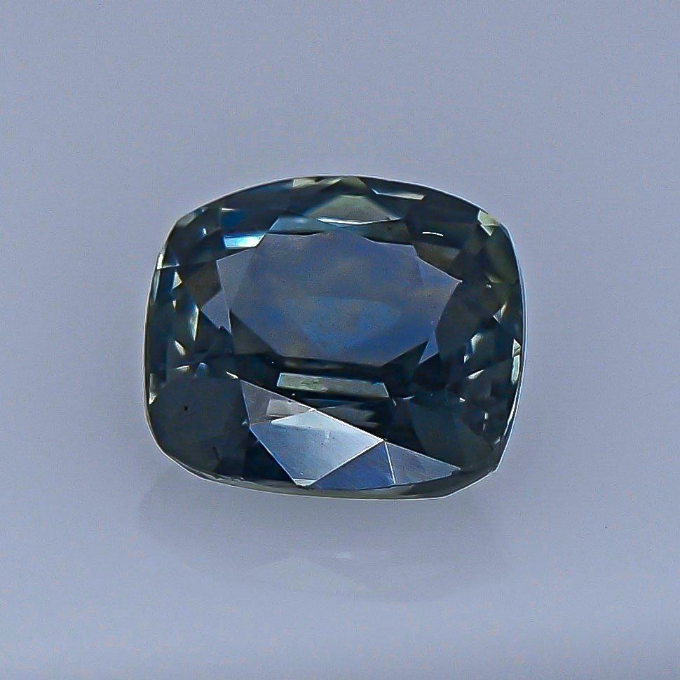 Teal Сапфір 1,35 карат НЕ ГРІТИЙ кушон 6,7х6 мм