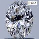Діамант 0,6 карат овал D/VS2 сертифікат GIA