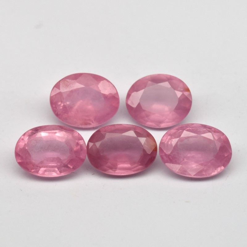 Шпінель рожева овал 7х5 мм ціна за шт