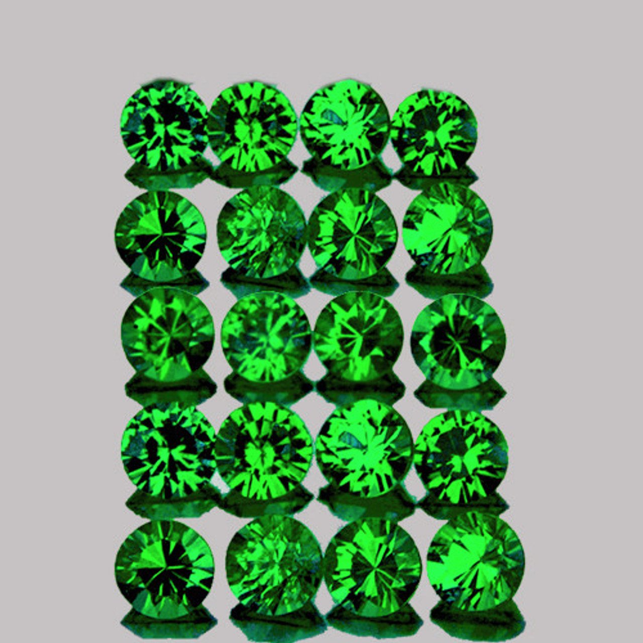 Гранат смарагдово-зелений Цаворит круг 2 мм ціна за шт