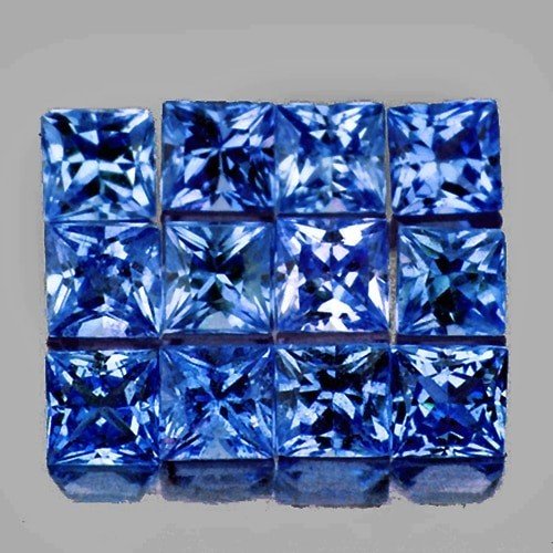 Сапфір синій квадрат 2,5 мм ціна за шт