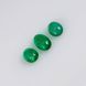 Изумруд трио 1,96 карат овал кабошон intense green