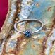 Золотое кольцо с натуральным синим сапфиром