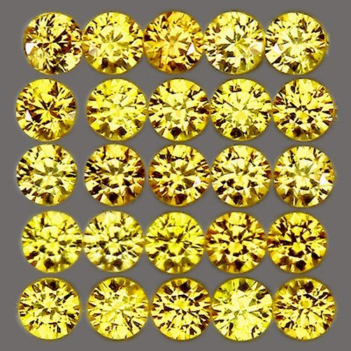Сапфір жовтий круг 1-1,1 мм ціна за шт
