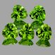 Перидот (хрізоліт) ярко зелений серце 6 мм ціна за шт