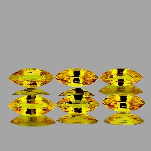Сапфир желтый маркиз 5х2,5 мм цена за шт