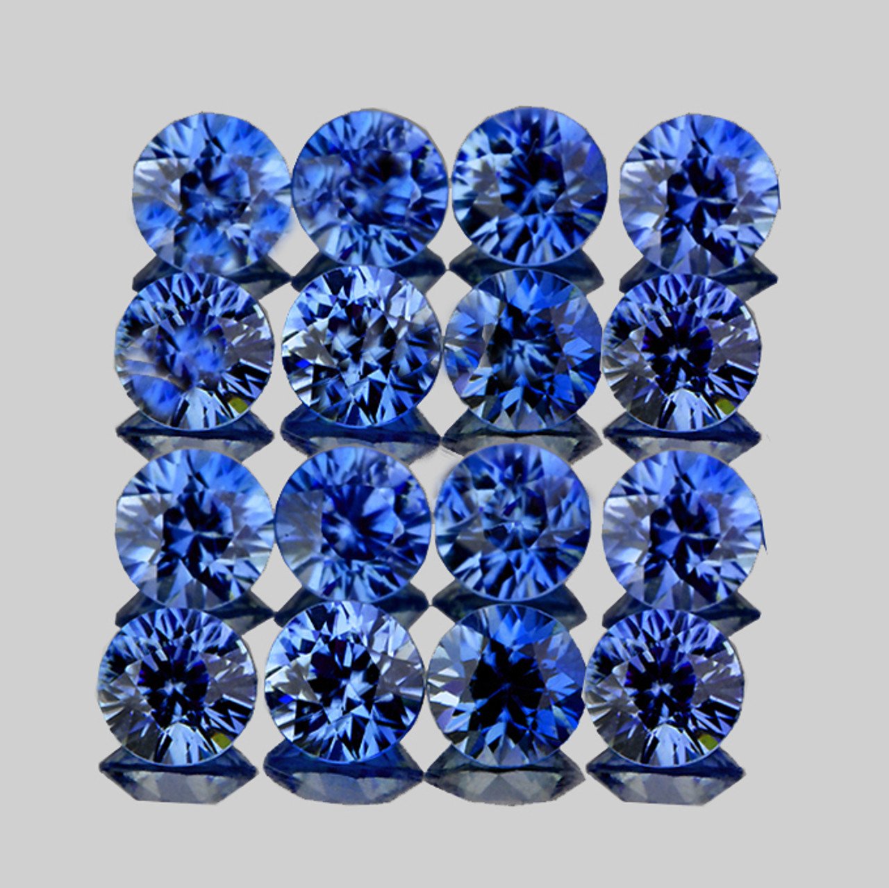 Сапфір Madagascar Blue круг 2,5 мм ціна за шт
