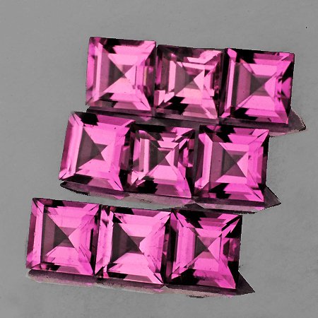 Турмалин розовый квадрат 3 мм цена за шт
