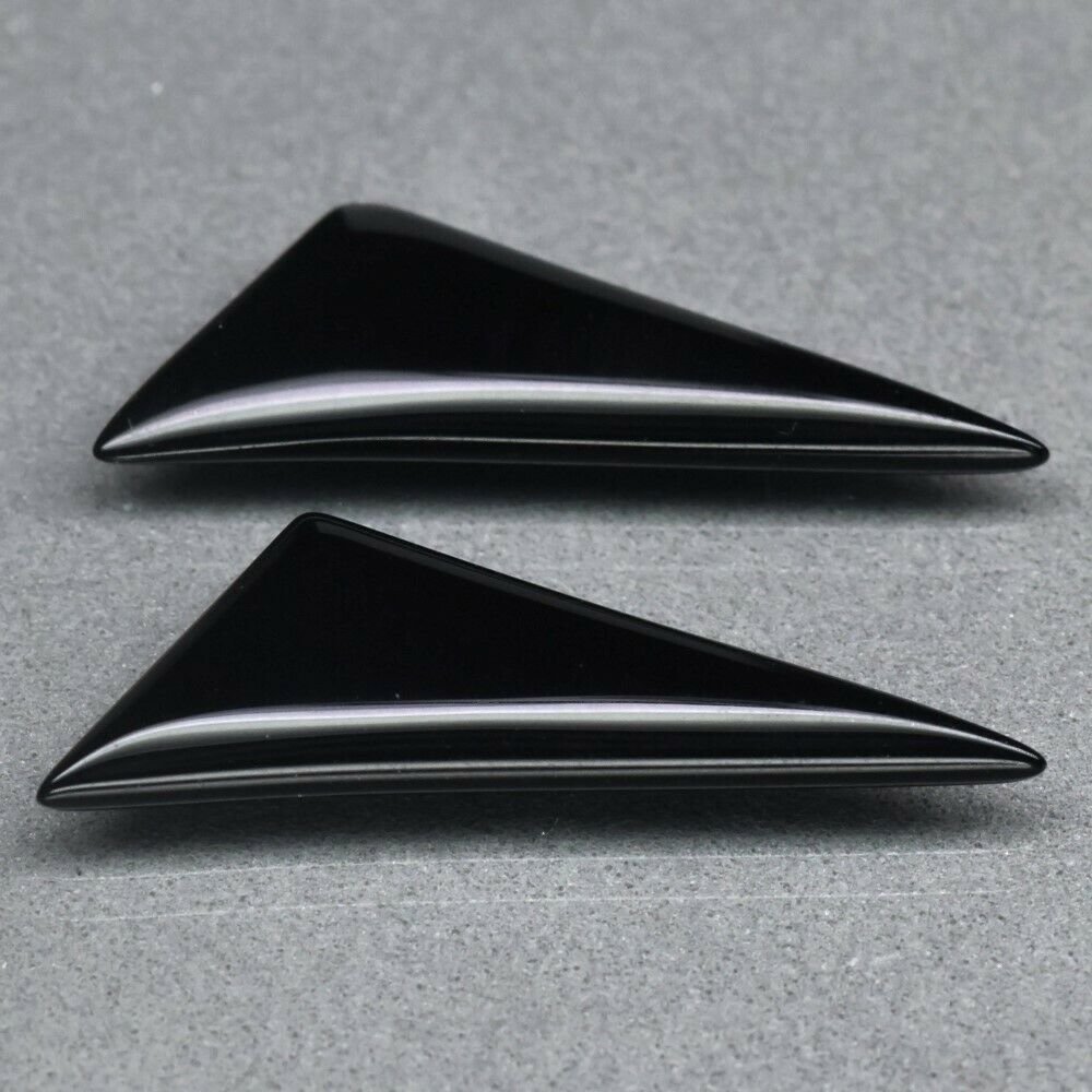 Оникс черный 10 карат пара треугольник