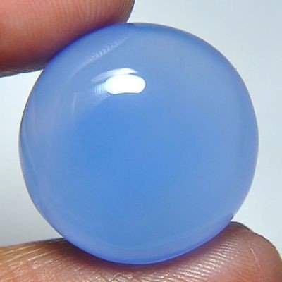 Халцедон блакитний круг 20 мм кабошон