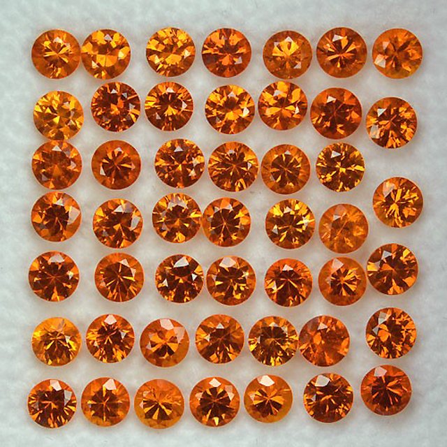 Сапфир оранжевый круг 1,7 мм цена за шт